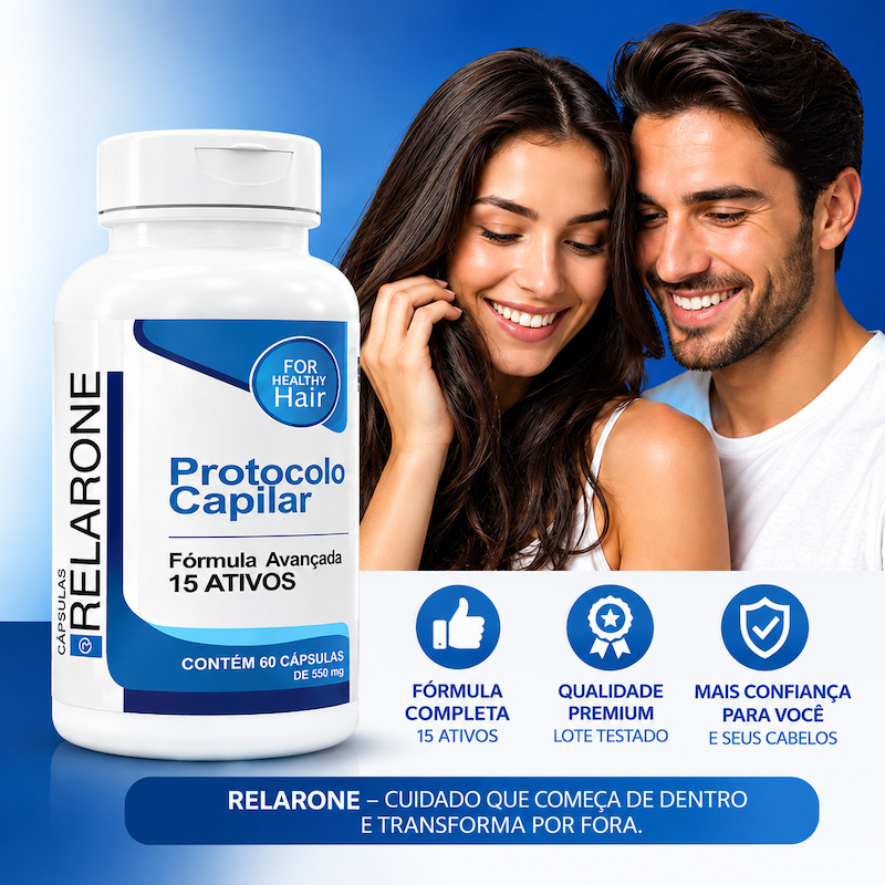 Protocolo Capilar RELARONE — detalhe das cápsulas